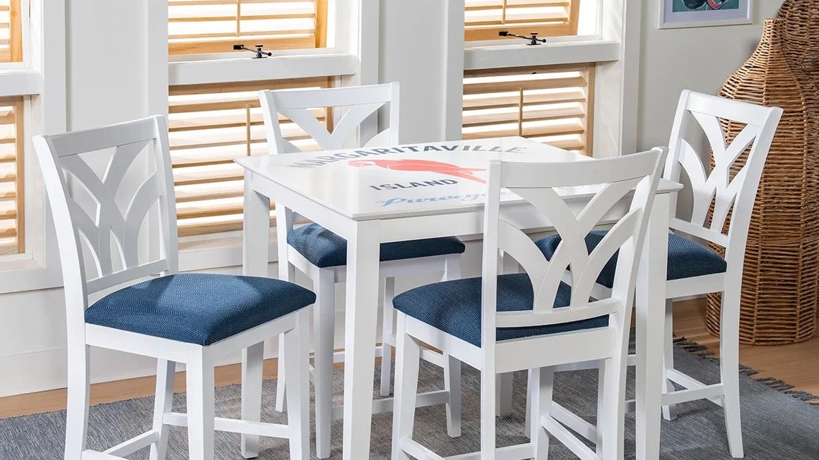 36"x36" Margaritaville 5-Piece Counter Height Dinette & Chairs