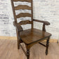 Maine Ladder Back Arm Chair with Espresso stain.