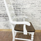 Maine Ladder Back Chair with White Paint and Espresso seat.