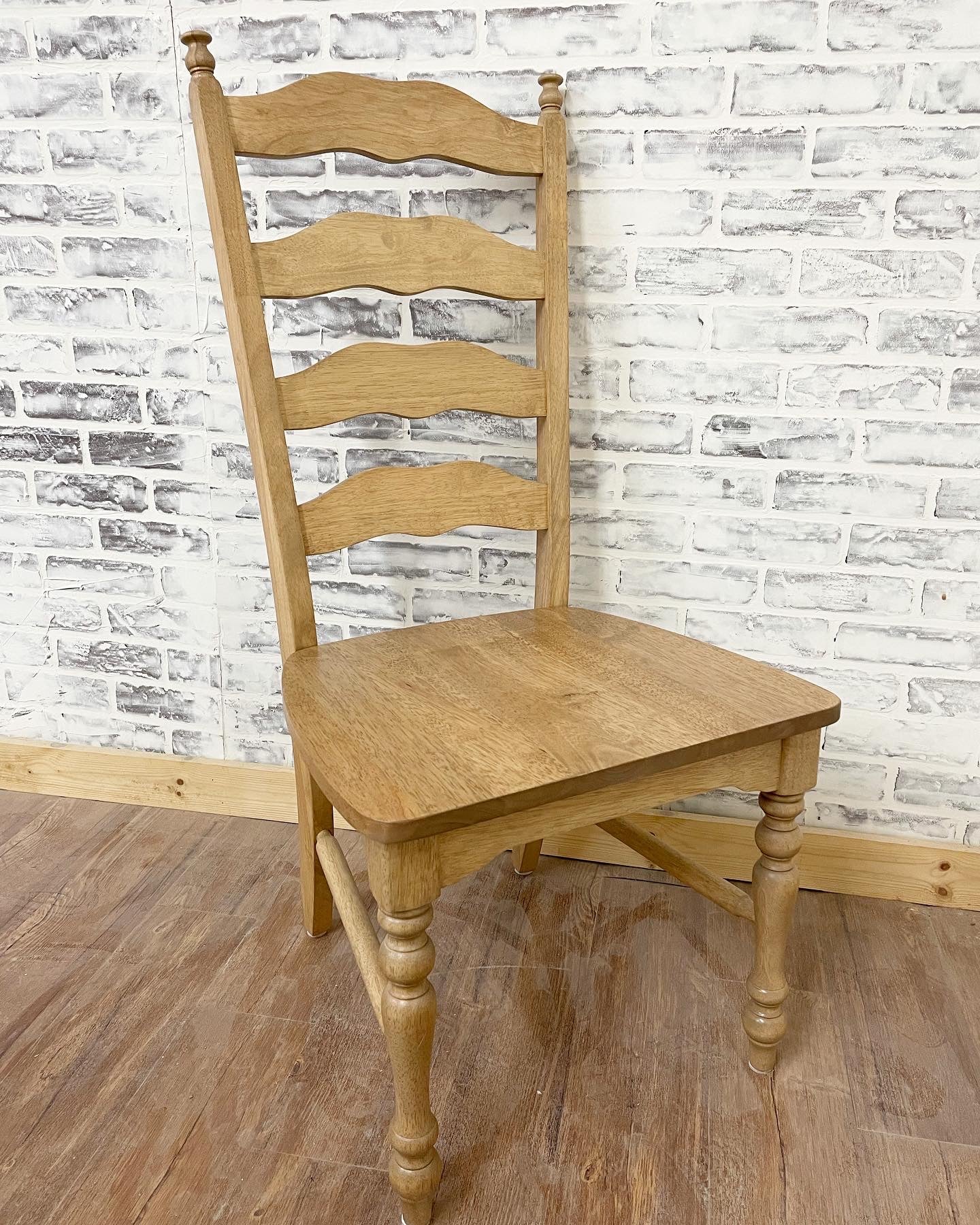 Maine Ladder Back Chair stained Weathered Oak.