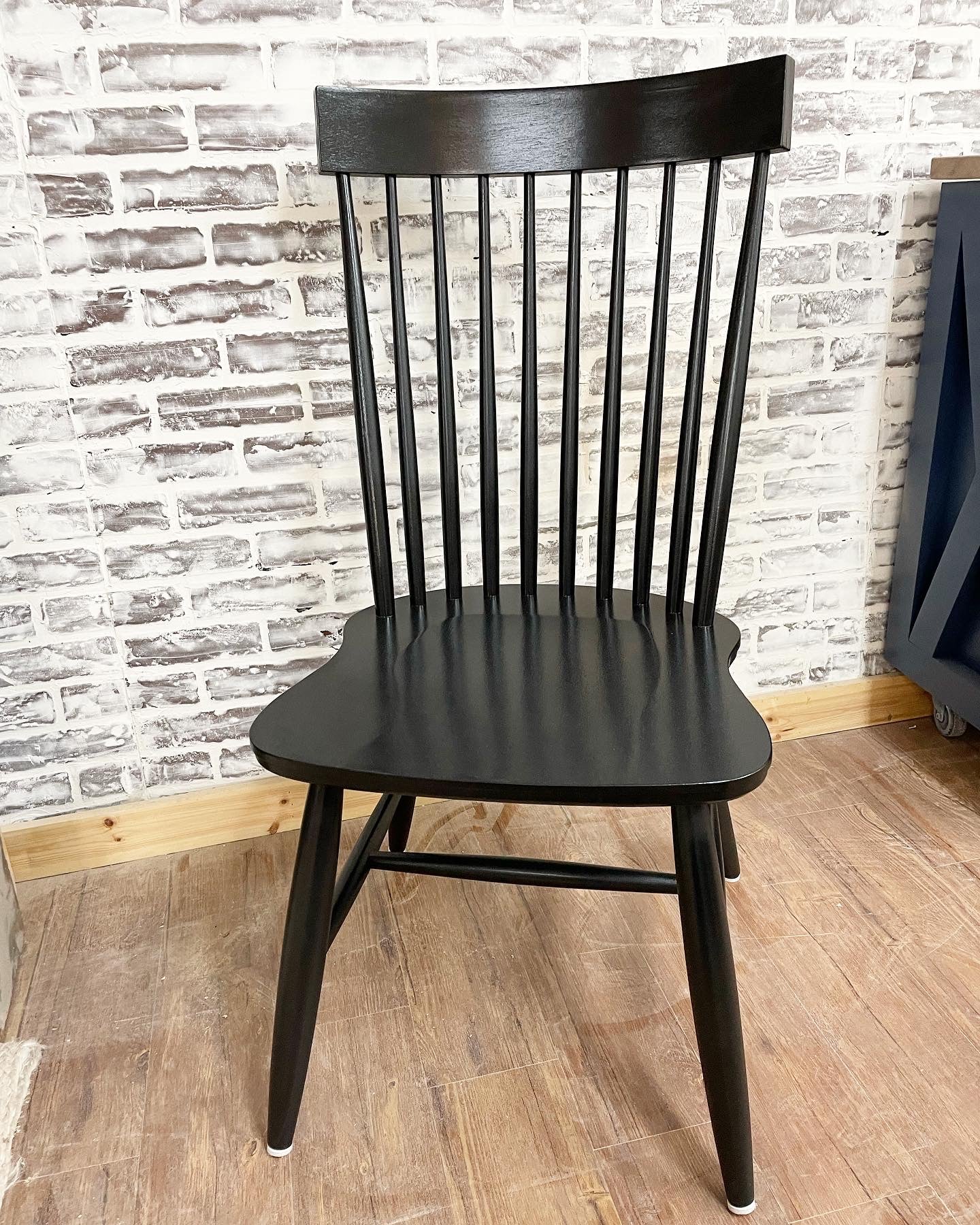 New England Windsor Chairs painted Black.