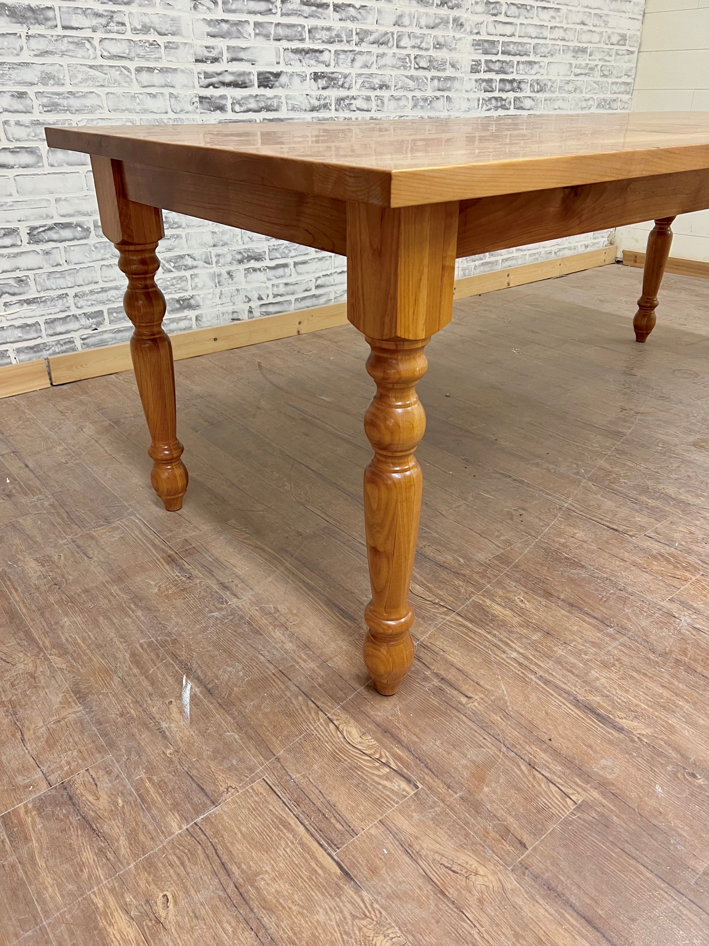 Close up of Alder Legs in a Natural Finish.