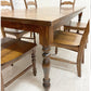 6' L x 42" W Rustic Alder Dining Table with 6 Maine Ladder Chairs