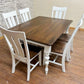5' L x 42" W Walnut Paris Dining Table with 6 Ava Chairs