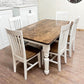 5' L x 42" W Rustic Alder New England Dining Table with 6 Mission Chairs