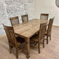 6' L x 42" W Maple Nora Lee Dining Table with 6 Mission Chairs