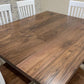 5' x 48" Walnut Country Cottage Dining Table with 6 Mission Chairs