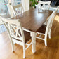 5' L x 36" W Hard Maple New England Dining Table and 4 Double Cross Back Chairs