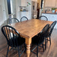 5' L x 36" W Rustic Dining Table with 6 Cottage Dining Chairs