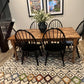 6' L x 36" W Country Cottage Rustic Dining Table with 6 Cottage Dining Chairs