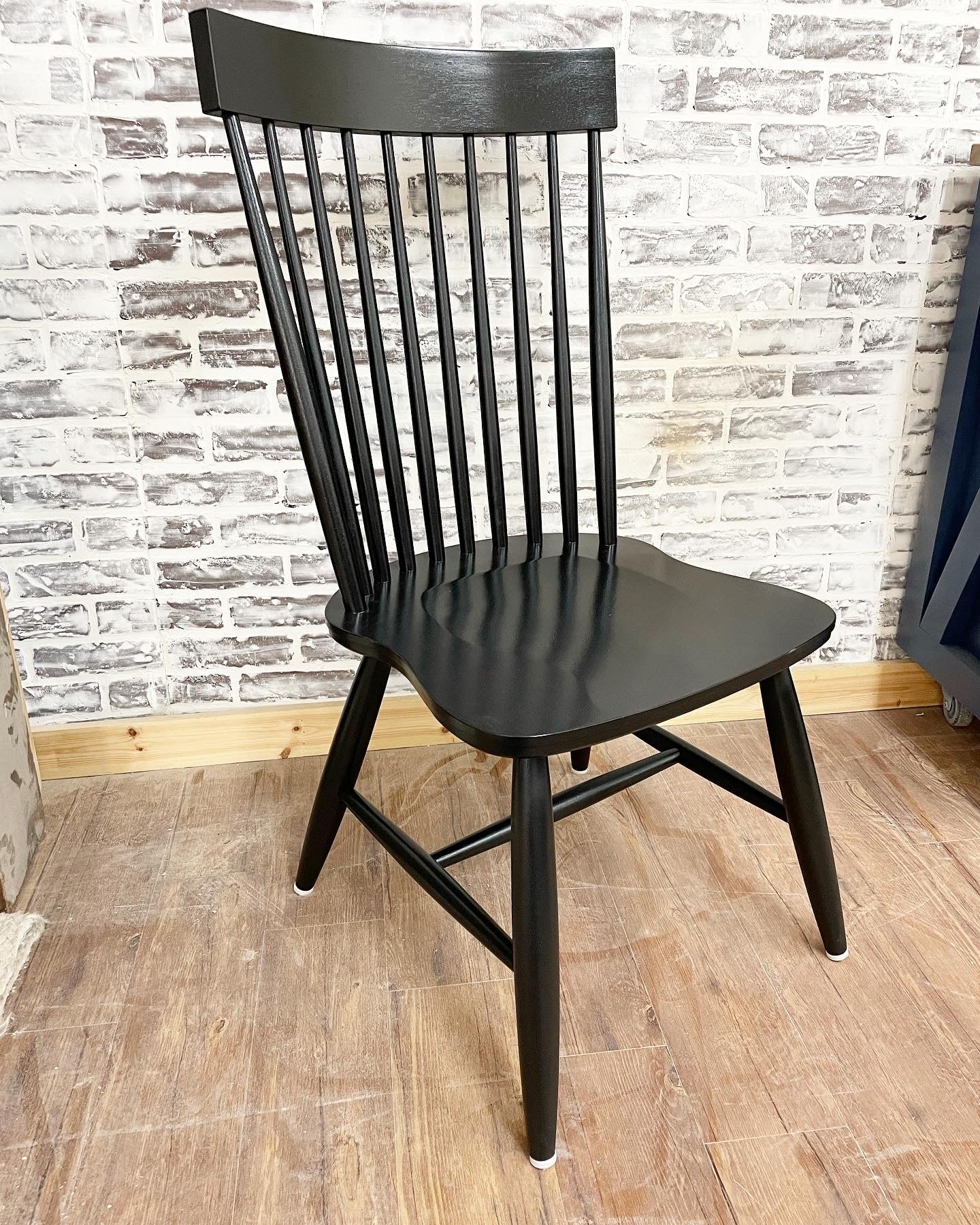 New England Windsor Chairs painted Black.