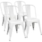 Industrial Wooden Seat Dining Chairs