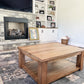 Pictured with a 42" L x 36" W Hickory table with Honey Stain.