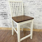 Mission Stool Painted a Custom paint color (Coconut) with Espresso stained seats.