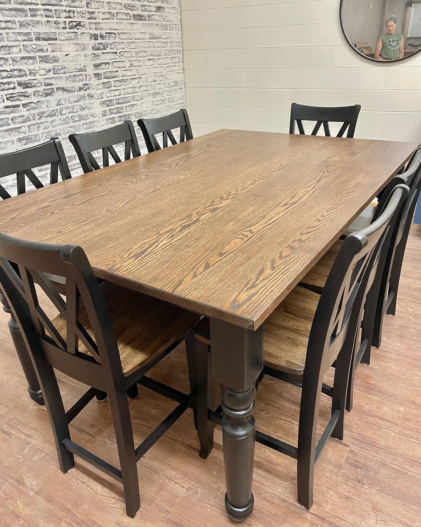 Farmhouse kitchen table online counter height