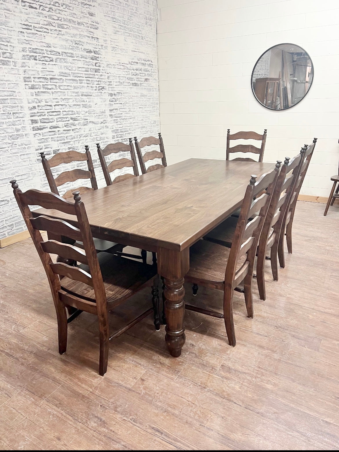 Rustic dining table online for 8