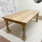 Pictured with an 8' L x 42" W Rustic Alder top and Pine Legs table with Weathered Oak stained.