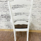 Maine Ladder Back Chair with White Paint and Espresso seat.