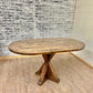 Pictured with a 54" L x 30" W Rustic Alder table stained Espresso.