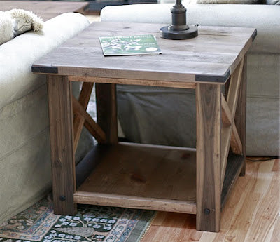 Rustic X Farmhouse End Table