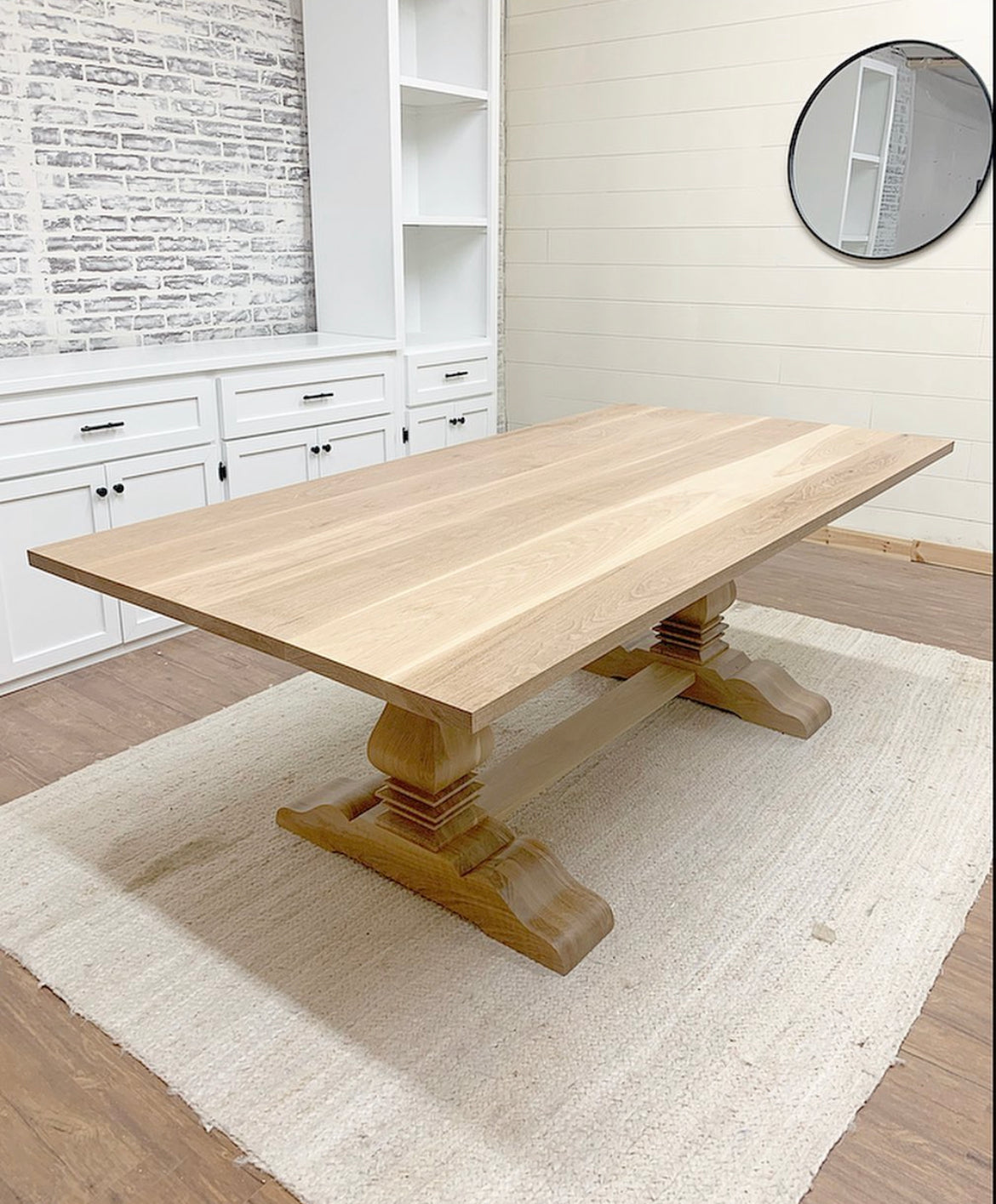 Solid white oak deals table