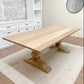 Pictured with a 8' L x 42" W White Oak table with a Natural Finish.