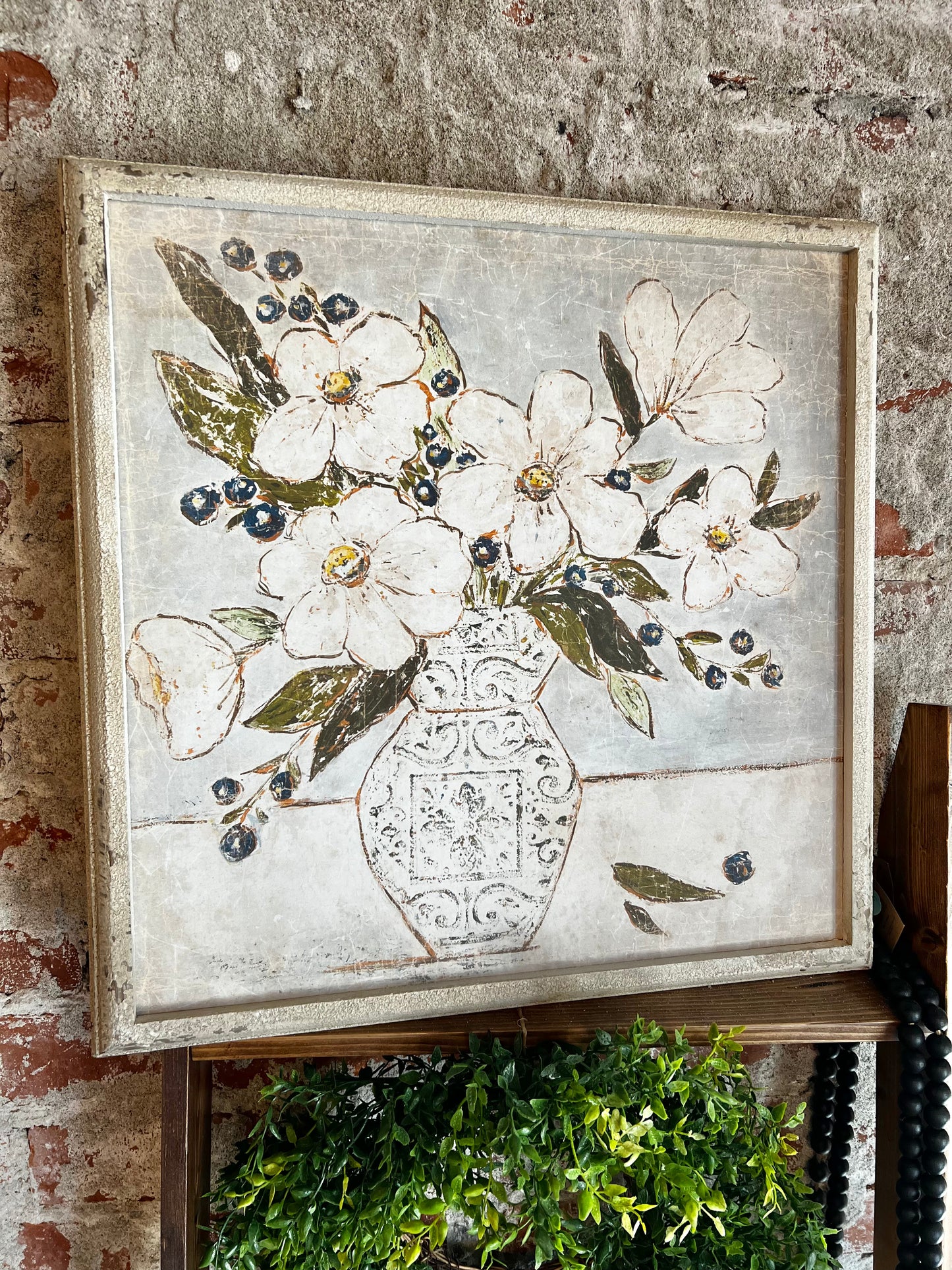 Framed Floral Printed Art