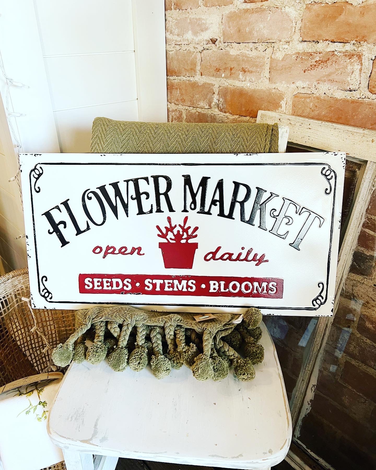 Flower Market Metal Sign